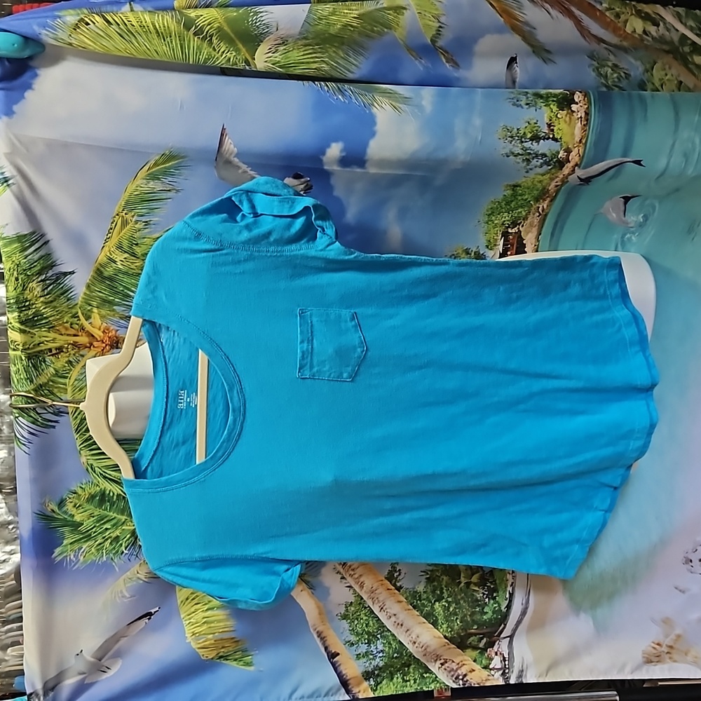 A.N.A top royal blue with pocket short sleeves XS stretchy